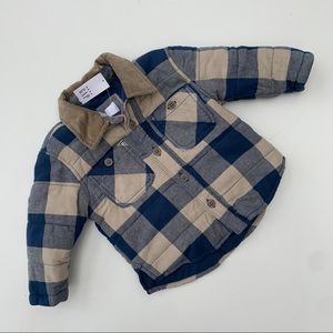 NWT Baby Gap Insulated Flannel Jacket 12-18mo
